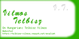 vilmos telbisz business card